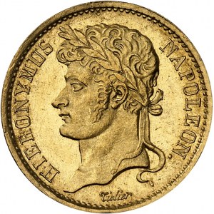 Westphalie, Jérôme Napoléon (1807-1813). 20 franken Or 1809, C, Cassel.