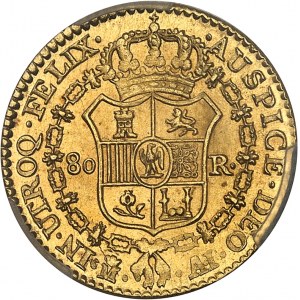 Joseph Napoléon (1808-1813). 80 réales, 1er type 1809 AI, M, Madrid.