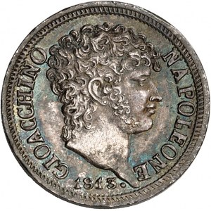 Naples, Joachim Murat (1808-1815). Mezza lira (1/2 lire) 1813, Naples.
