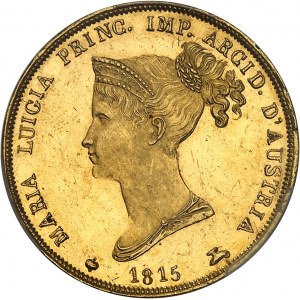 Parme, Marie-Louise (1815-1847). 40 lire, aspect Flan bruni (PROOFLIKE) 1815, Milan.