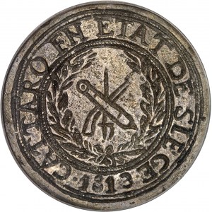 Premier Empire / Napoléon Ier (1804-1814). 5 francs (1 once), siège de Cattaro, avec les grenades 1813, Cattaro.