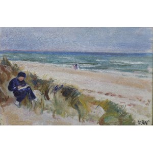 Wojciech WEISS (1875-1950), U Baltského moře [obraz Aneri na dunách].