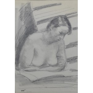 Wojciech WEISS (1875-1950), Modelka czytająca (studium do obrazu)