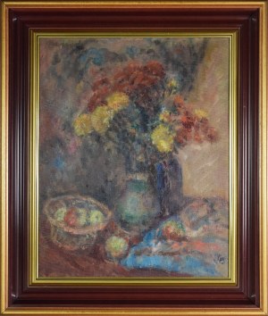 Jan KSIĄŻEK (1900-1964), Martwa natura z kwiatami