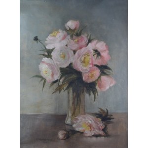 Matylda MELENIEWSKA (1869-1930), Pfingstrosen in einer Vase, 1920