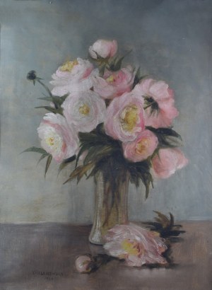 Matylda MELENIEWSKA (1869-1930), Peonies in a Vase, 1920