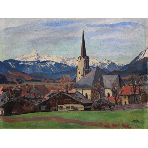 Carl REISER (1877-1950), Eine Stadt in den Bergen, 1922