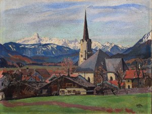 Carl REISER (1877-1950), Miasteczko w górach, 1922