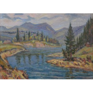 Artur RUTKOWSKI (1895-?), Am Wasser im Gebirge, 1951