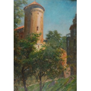 Leopold STROYNOWSKI (1858-1935), Sandomierz-Turm des Königsschlosses auf dem Wawel, 1921