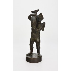 Cupid figurine with dolphin