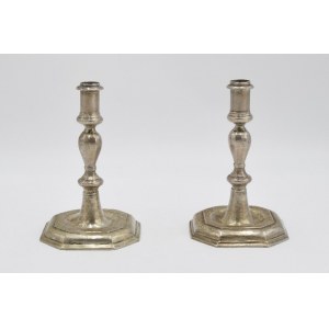 Johann PUTZKE, PUTZKY (b. 1695 in Königsberg, active in Schwerin 1717-1724), Pair of candlesticks