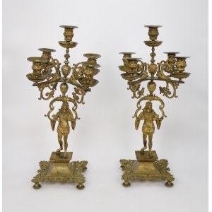 Pair of 5-candelabra candelabras