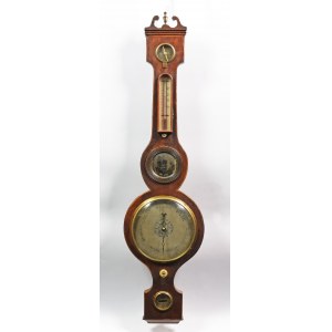 Wandbarometer, mit Quecksilberthermometer