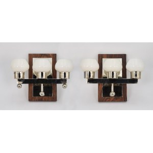 Pair of wall lamps in art déco type, electric
