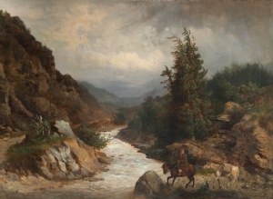 Józef JAROSZYŃSKI (1835-1900), Przeprawa przez rzekę