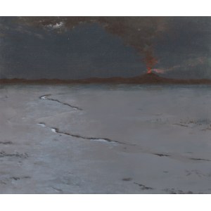 Michal Zawada (b. 1985, Krakow), Winter landscape with volcano, 2021