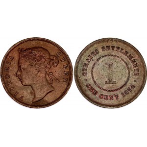 Straits Settlements 1 Cent 1874