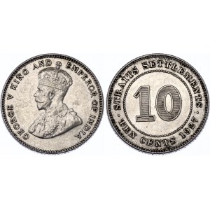 Straits Settlements 10 Cents 1927