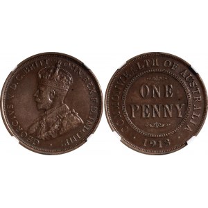 Australia 1 Penny 1913 NGC XF