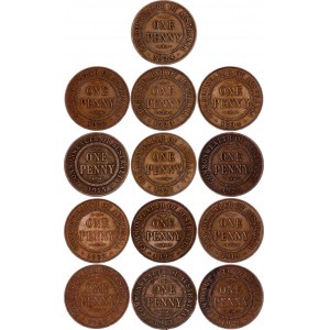 Australia 13 x 1 Penny 1915 -1935