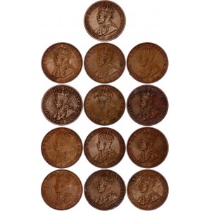 Australia 13 x 1 Penny 1915 -1935
