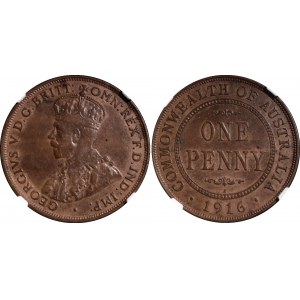 Australia 1 Penny 1916 NGC XF