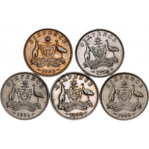 Australia 5 x 6 Pence 1942 - 1959