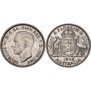 Australia 1 Florin 1942 S