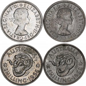 Australia 2 x 1 Shilling 1956 - 1958