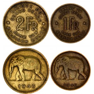 Belgian Congo 1 - 2 Francs 1946