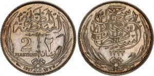 Egypt 2 Piastres 1917 AH 1335