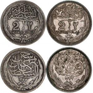 Egypt 2 x 2 Piastres 1917 AH 1335