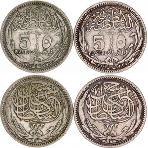 Egypt 2 x 5 Piastres 1917 AH 1335