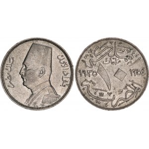 Egypt 10 Milliemes 1935 AH 1354