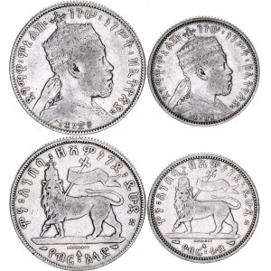 Ethiopia 1/4 - 1/2 Birr 1897 EE 1889