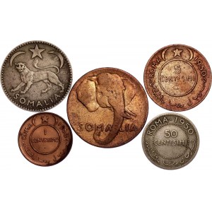 Somalia Set of 5 Coins 1950 AH 1369