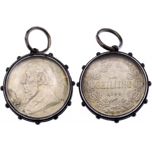 South Africa 1 Shilling Pendant 1894