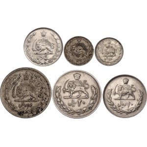 Iran Lot of 6 Coins 1931 -1975
