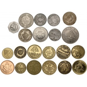 Lebanon Lot of 21 Coins 1931 -1996