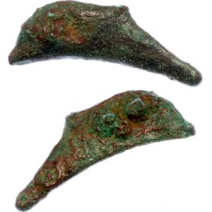 Ancient Greece Olbia Æ Cast Dolphin 525 -410 BC (ND)