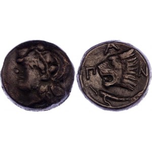 Ancient Greece Pantikapaion Tetrahalk 310 - 304 BC (ND) Pan/Lion