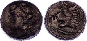 Ancient Greece Pantikapaion Tetrahalk 310 - 304 BC (ND) Pan/Lion