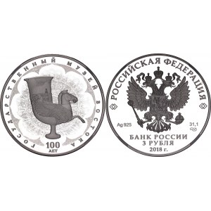 Russian Federation 3 Roubles 2018 NGC PF 69 Ultra Cameo