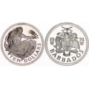 Barbados 10 Dollars 1974 FM