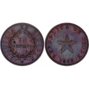 Chile 1 Centavo 1853