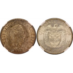 Colombia 50 Centavos 1934 S NGC MS 65