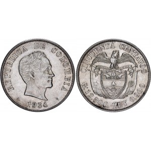 Colombia 50 Centavos 1934