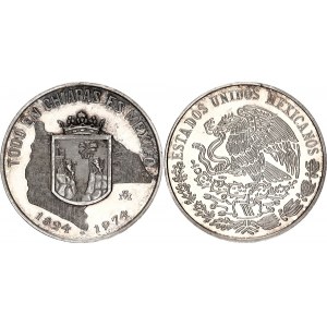 Mexico Silver Medal Todo en Chiapas es Mexico 1824-1974 1974 (ND) Mo