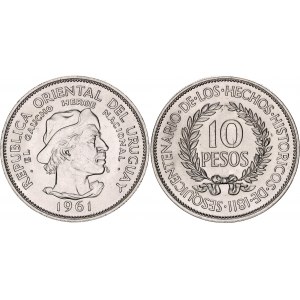 Uruguay 10 Pesos 1961